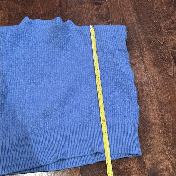 Babaton Textured Knit Cowl Sweater in Blue - Picture 7 of 7